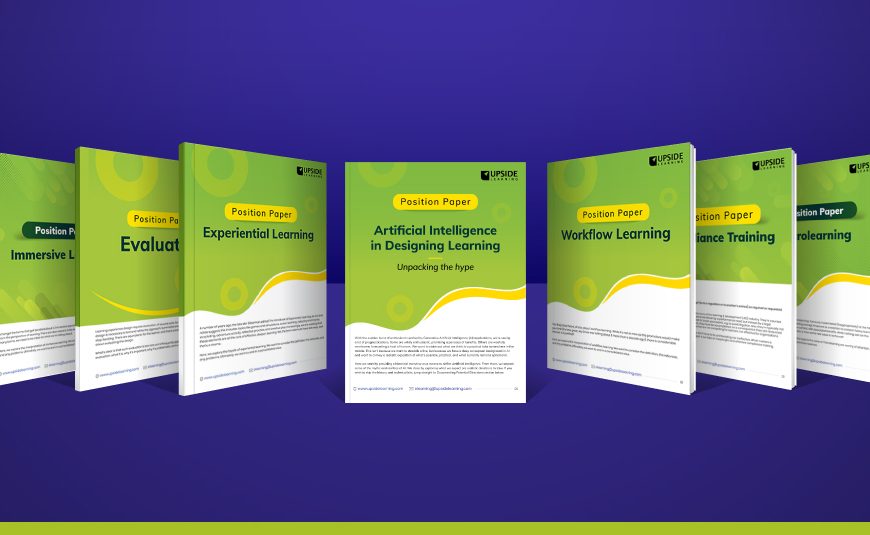 Image showcasing Upside Learning's Position Papers: A collection of thought-provoking papers offering expert insights, trends, and strategies that illuminate the landscape of learning and development.